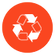 Hecho de plástico reciclado, además del embalaje de papel con certificación FSC
