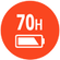 70 horas de reproducción de música