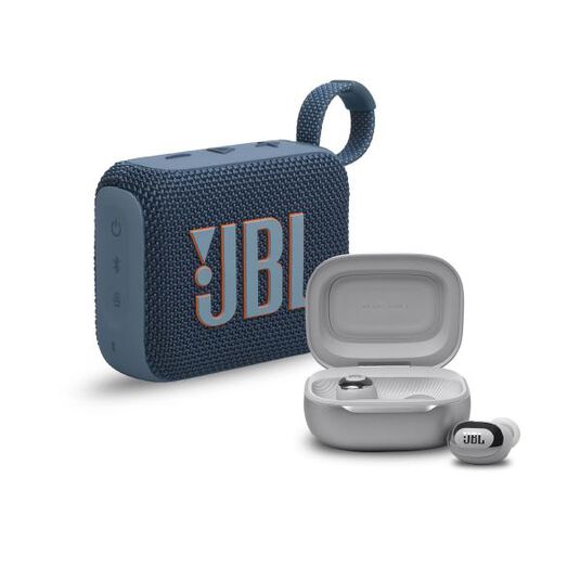 KIT JBL Go 4 Blue + Live Buds 3 Silver image number null