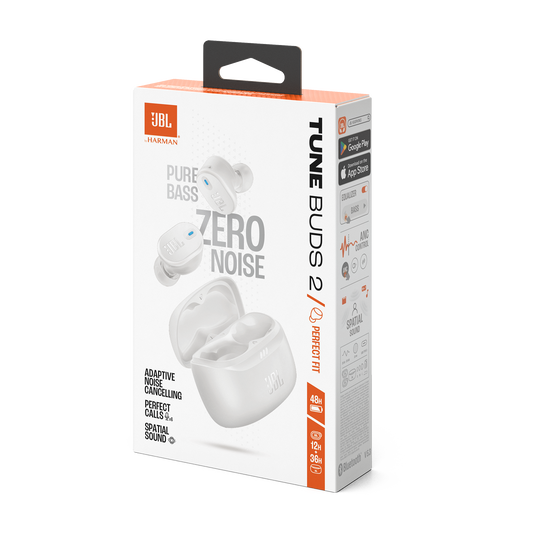 JBL Tune Buds 2 - White - True Wireless Noise Cancelling Earbuds - Detailshot 15 image number null