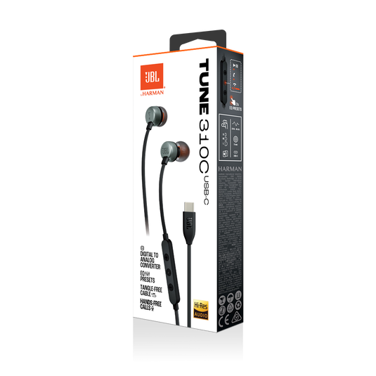 JBL Tune 310C USB - Black - Wired Hi-Res In-Ear Headphones - Detailshot 15 image number null
