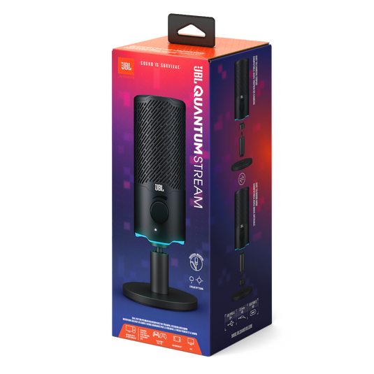 JBL Quantum Stream | Micrófono USB premium doble para streaming