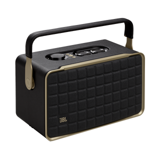 JBL Authentics 300 - Black - Portable smart home speaker with Wi-Fi, Bluetooth and voice assistants with retro design. - Hero Image of JBL Authentics 300